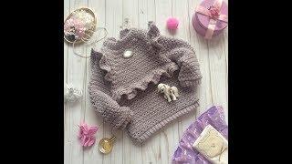 ВЯЗАНАЯ КОФТОЧКА С РЮШАМИ , РЕГЛАН, ВЯЗАНИЕ КРЮЧКОМ, CROCHET