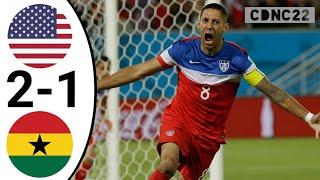 USA vs Ghana 2-1 All Goals & Highlights (English Commentary) 2014 FIFA World Cup