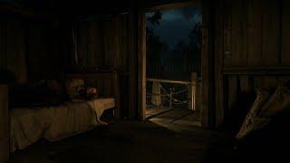 Sleeping On A Rainy Night At The Trapper's Cabin | RDR2 ASMR