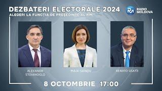  DEZBATERI ELECTORALE Alegerile pentru funcția de Președinte al Republicii Moldova // 08.10.2024