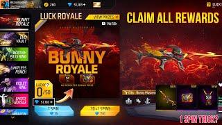 BUNNY ROYALE: UNLOCK BUNNY MASTERMIND G36, GLOWALL & BACKPACK | FREEFIRE NEW EVENT | FF NEW EVENT