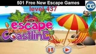 [Walkthrough] 501 Free New Escape Games level 437 - Escape from coastline - Complete Game