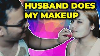 HUSBAND DOES MY MAKEUP CHALLENGE | Yennybelles