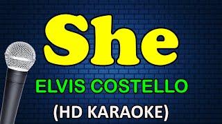 SHE - Elvis Costello (HD Karaoke)