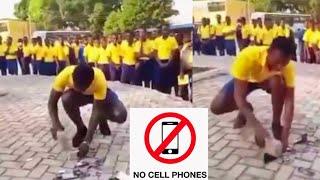 Pope John’s Senior High School Students Are Made To Destroy Their Cell Phones | High Schools Ghana |