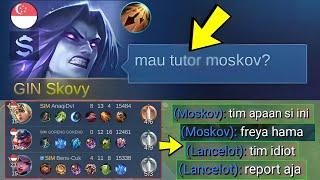 PRANK TOP GLOBAL MOSKOV SOMBONG MALAH DITROLL TIM SENDIRI(PART2) ~ MLBB