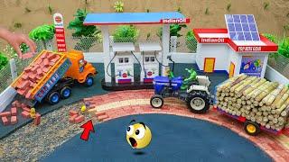 dyi tractor mini petrol pump making bricks road construction science project‪ | @topminigear