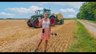 Farmer Girl + Fendt  724 - genug Power für große Strohballen?