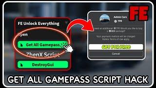 [ FE ] Gamepass Giver Script Hack - ROBLOX SCRIPTS - Unlock All Gamepass in Game