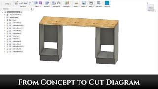 Concept to Cut Diagram - Furniture Design with Fusion 360 Part 1