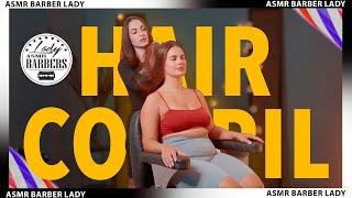  ASMR Barber Head Massage and Hair Play by Barber Lady Nisa (Compilation)