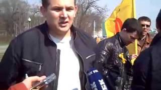 А.Дуденок давал интервью. 12.04.09 Москва митинг протеста