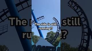 The roller coaster is still working?! #themepark #rollercoaster