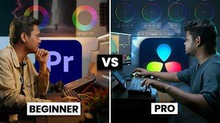 15 Min Color Grading Challenge : BEGINNER VS PRO