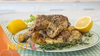 An Easy One Pan Greek Chicken and Potato Dinner | Kotopoulo Oreganato