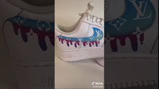 Custom Louis Vuitton Air Force 1s #shorts #dripeffect #dripcustom #customaf1 #customshoes #af1