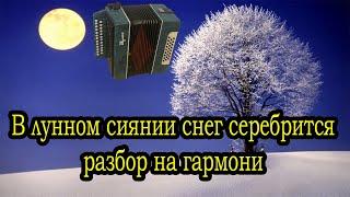 В лунном сиянии снег серебрится // разбор на гармони по цифрам