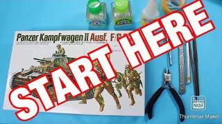 START HERE, BASIC building for beginners: Tamiya 1/35 Panzer II, Part 1 - Basic Armour Modelling