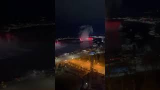 Canada, Niagara Falls at night from Sheraton Hotel 