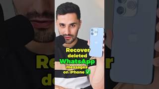 Recover Deleted WhatsApp Messages on iPhone  (from iCloud)