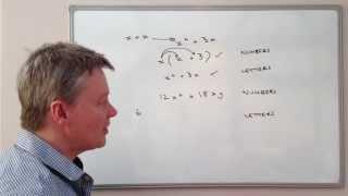 How to factorise algebra formulas - foundation level