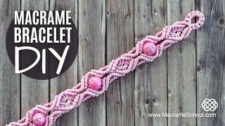 Sweet Diamond Bracelet Tutorial by Macrame School