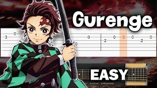 Demon Slayer OP 1 - Gurenge (Kimetsu no Yaiba) - Guitar tutorial (TAB)