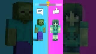 Singing  challenge: Minecraft boys Vs girls #minecraft #shorts #animation