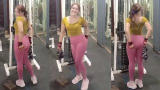 Try On Outfit Sport Legging Olah Raga  Gym Wanita