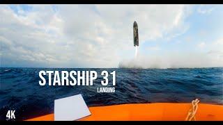 Look! Insane Starship 31 Landing in Indian Ocean (4K) Super slow Mo