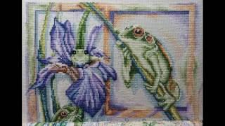 5  Вышивка крестом Frog Fleur de Lis, Cross Stitch