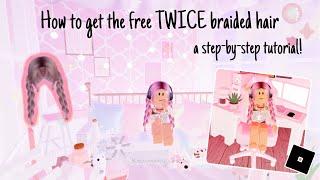 FREE TWICE Hair in Roblox! A step-by-step Walkthrough Tutorial