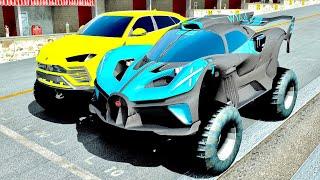 Lamborghini Urus Monster Truck vs Bugatti Bolide Monster Truck at Top Gear Track