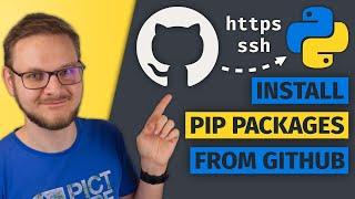 How to install a Python pip Package from github (https & ssh)