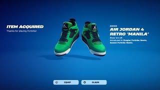 How To Get Air Jordan 4 Retro Manila Kicks For FREE! (Fortnite)