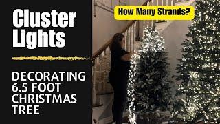 How to Light a 6.5’ Christmas Tree with Cluster Lights #Christmas