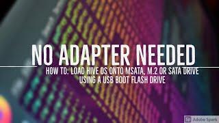 NO ADAPTER NEEDED, HOW TO: load HIVE OS onto mSATA, M.2 or SATA drive using a USB boot flash drive