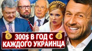 ГОСДОЛГ УКРАИНЫ, Сколько денег мы платим из-за Порошенко, Азарова, Тимошенко и Яценюка?