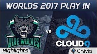 #1 DW vs C9 Highlights WORLDS 2017 Play In Dire Wolves vs Cloud9 by Onivia
