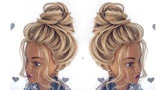 ВЫСОКИЙ СВАДЕБНЫЙ ПУЧОК ИЗ ДВУХ ЖГУТОВ | BRIDAL UPDO HAIR TUTORIAL/WEDDING HIGH BUN