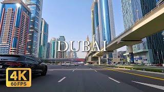  Dubai Driving Tour in 4K Video. Explore from Downtown Burj Khalifa to Al Majaz skyline views