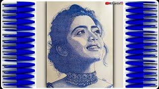 Rashmika Mandanna | Ballpen Drawing | K5 arts | #36 #rashmikamandanna #rashmika #rashmika_mandanna