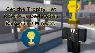 How to get the Trophy Hat in UNDER 2 MINUTES | Cook Burgers Roblox