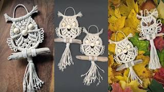 Macrame Owl Tutorial  DIY Backpack Keychain