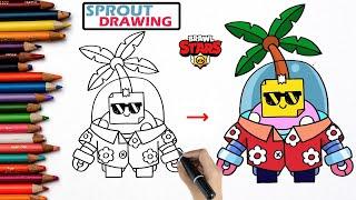 HOW TO DRAW SPROUT  | STEP BY STEP | BRAWL STARS| Mythic BRAWLER #BRAWLSTARS #SPROUT