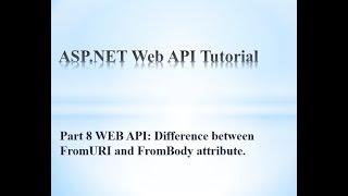 Difference between frombody and fromuri in web api