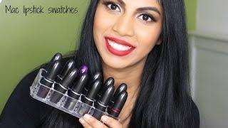 Updated Mac lipstick collection swatches | Shuanabeauty | Tan - Indian skin tone