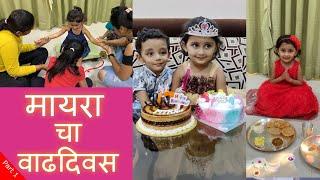 Myra's Birthday Vlog | Midnight Celebration | Surprise Revealed | Part 1 | Marathi Vlog | Vlog 42 |