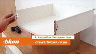 Blum Metabox - deep replacement kitchen drawer box - 1 of 3    Assemble the drawer box