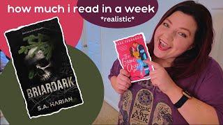 how much i REALISTICALLY read in a week  | cozy reading vlog ️